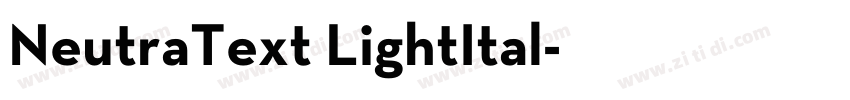 NeutraText LightItal字体转换